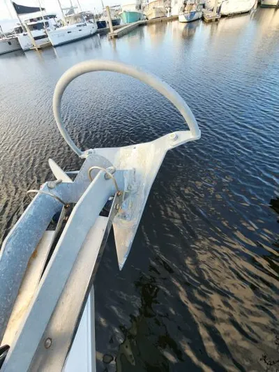 Soleyah Yacht Photos Pics Catalina 387 sailboat anchor, 2007 model, docked in marina.