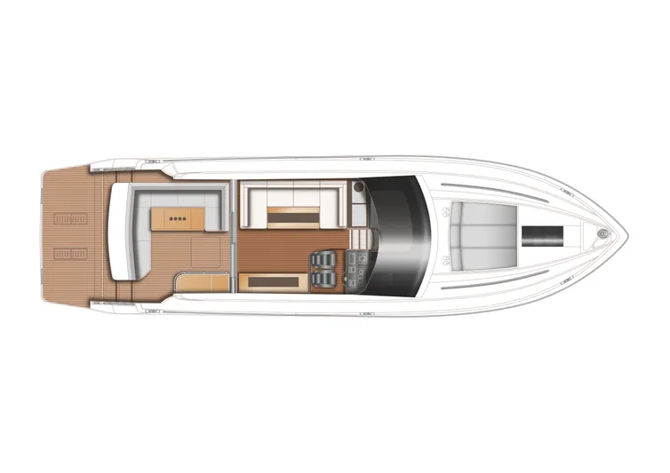  Yacht Photos Pics Manufacturer Provided Image: Princess V52 Upper Deck Layout Plan