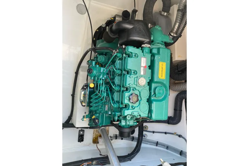  Yacht Photos Pics Engine of 2024 Fountaine Pajot Catamaran Astrea 42, showcasing intricate mechanical details.