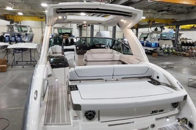 330 Cbr Yacht Photos Pics 2025 Formula 350 Crossover Bowrider I/O in a boatyard.