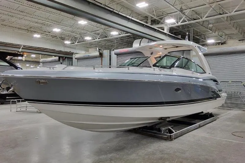 330 Cbr Yacht Photos Pics 2025 Formula 350 Crossover Bowrider I/O in a shipyard.