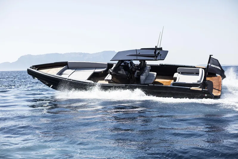 Black Shiver 120 Efb Yacht Photos Pics 2025 Novamarine Black Shiver 120 Diesel cruising on open water.