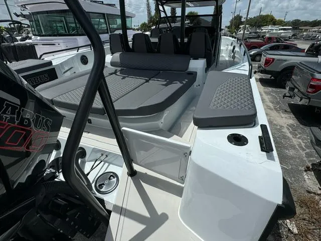  Yacht Photos Pics 2024 BRABUS Shadow 1000 ST luxury boat interior with seating and sleek design.
