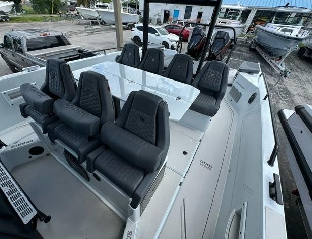 2024 BRABUS Shadow 1000 ST luxury boat interior with sleek seating and modern design.