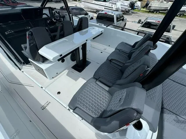  Yacht Photos Pics 2024 BRABUS Shadow 1000 ST boat interior with luxury seating and sleek design.