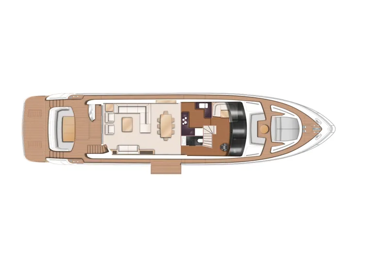 Ohana Yacht Photos Pics Manufacturer Provided Image: Princess 88 Motor Yacht Upper Deck Layout Plan