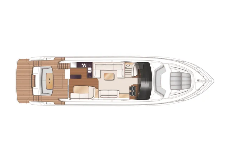  Yacht Photos Pics Manufacturer Provided Image: Princess 68 Upper Deck Layout Plan