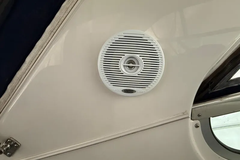  Yacht Photos Pics Clarion speaker on 2007 Four Winns 378 Vista boat interior.