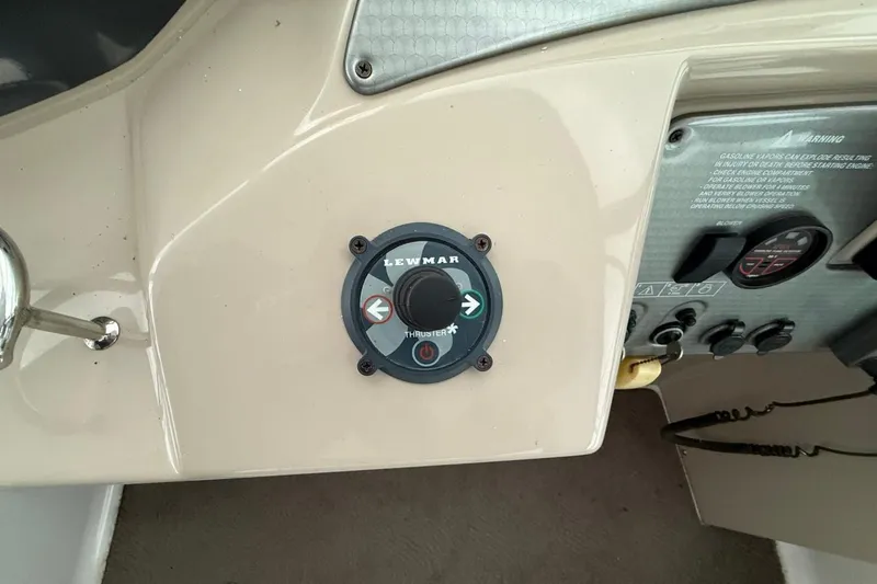  Yacht Photos Pics Control panel of a 2007 Four Winns 378 Vista boat with Lewmar thruster control.