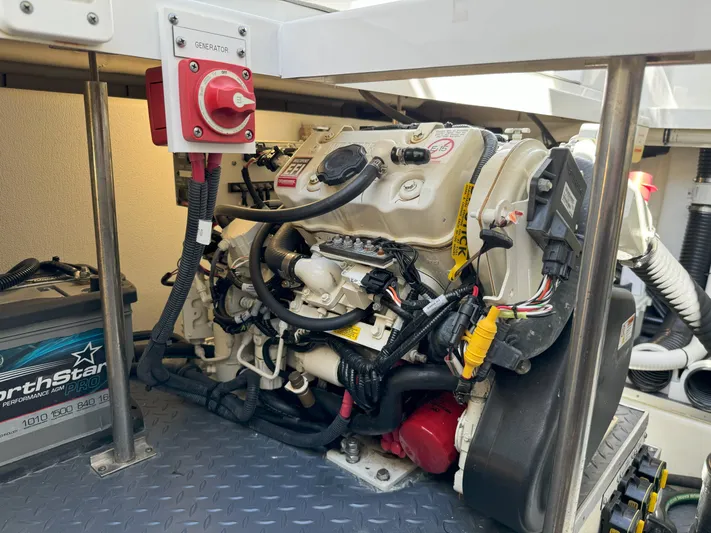 Aseage Yacht Photos Pics Engine compartment of 2022 Formula 380 Super Sport Crossover OB boat.