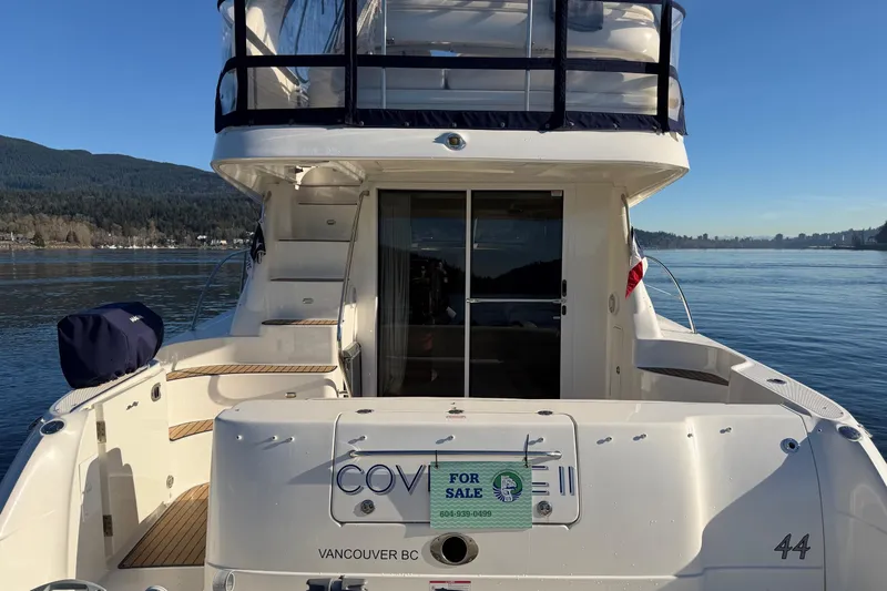 Covetime II Yacht Photos Pics 2006 Sea Ray 44 Sedan Bridge yacht for sale, docked in Vancouver, BC.