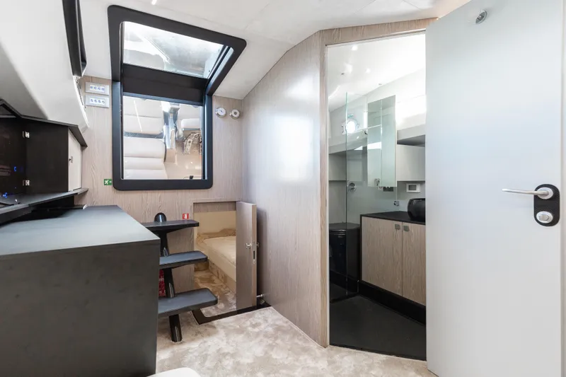 Anvera 48 Yacht Photos Pics Interior of 2025 Anvera 48 yacht, featuring modern design and compact living space.