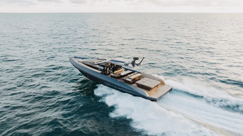 Anvera 48 Yacht Photos Pics 2025 Anvera 48 luxury yacht cruising on open sea.