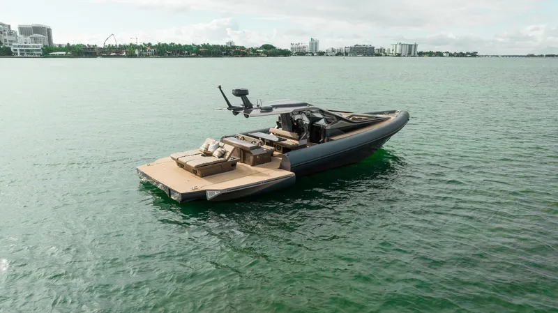 Anvera 48 Yacht Photos Pics Anvera 48 luxury boat on calm water, 2025 model, with spacious deck and modern design.