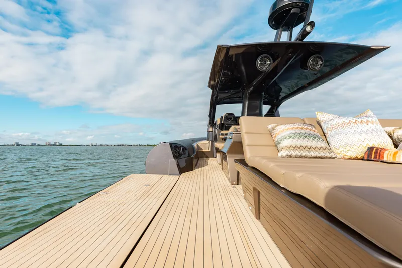 Anvera 48 Yacht Photos Pics Luxurious 2025 Anvera 48 yacht with spacious deck and comfortable seating on open water.