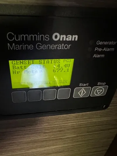 Do It All Yacht Photos Pics Cummins Onan marine generator display on 2019 Tiara Yachts C53.