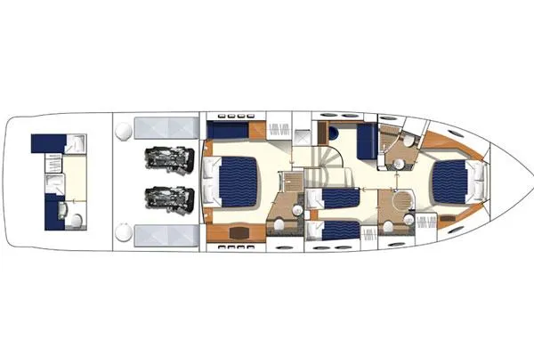  Yacht Photos Pics Manufacturer Provided Image: Lower Deck
