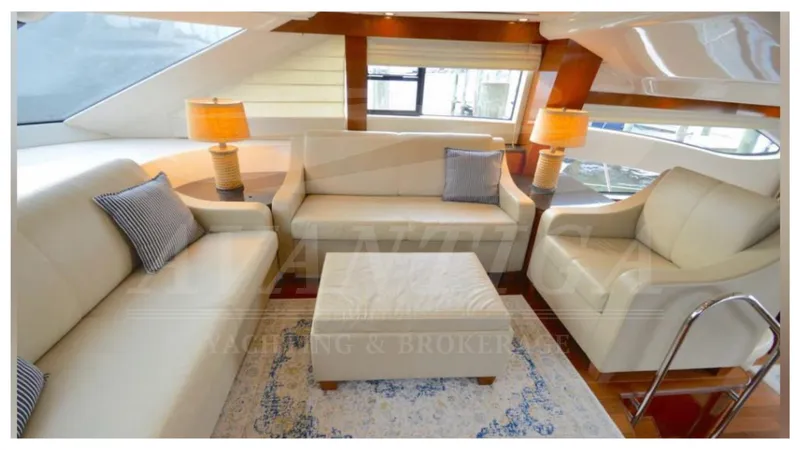  Yacht Photos Pics Luxurious interior of 2010 Meridian 541 Sedan yacht with elegant seating and decor.