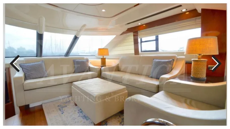  Yacht Photos Pics Luxurious interior of 2010 Meridian 541 Sedan yacht with elegant seating and decor.