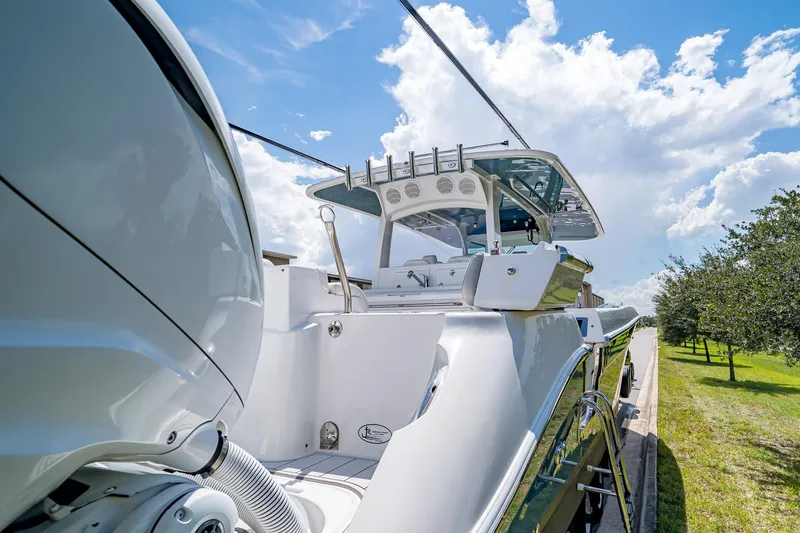  Yacht Photos Pics 2021 HCB Lujo boat with sleek design under a bright blue sky.