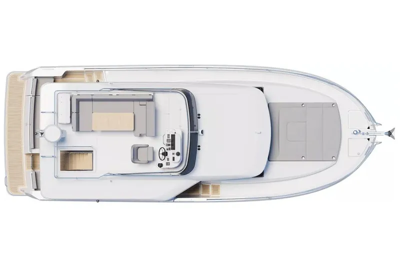  Yacht Photos Pics Manufacturer Provided Image: Top view of 2026 Beneteau Swift Trawler 37 Fly, showcasing deck layout and seating.