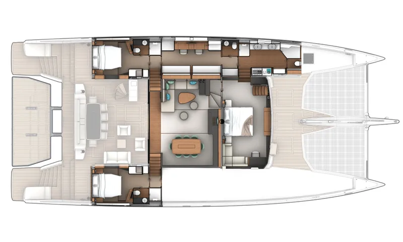  Yacht Photos Pics Floor plan of 2026 JFA Yachts Long Island 87, showcasing luxurious interior layout.