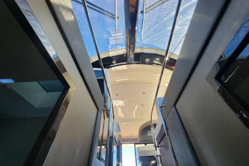  Yacht Photos Pics Interior view of 2021 Carver 52 Command Bridge yacht, showcasing sleek design and modern features.