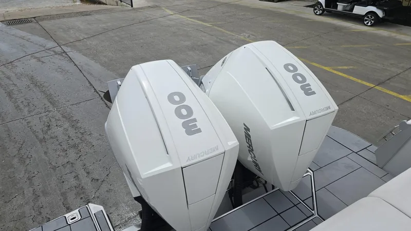  Yacht Photos Pics Twin Mercury 300 outboard engines on a 2020 Aviara AV32 OB boat.