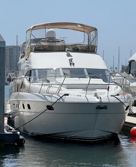 Sea Banshee Yacht Photos Pics Viking Princess 52 Flybridge yacht, 2000 model, docked at marina.