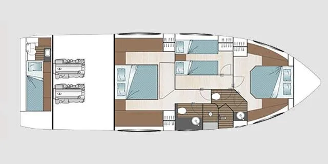  Yacht Photos Pics Sealine F530 - Layout - Accommodation