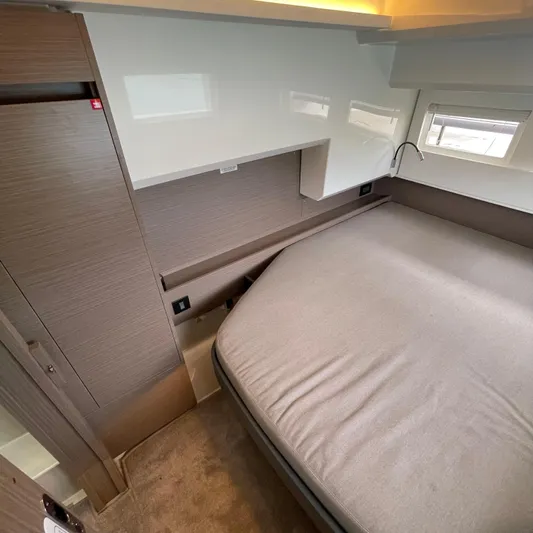 Leopard 40pc Yacht Photos Pics 2025 Leopard 40PC yacht cabin with modern design and comfortable bed.