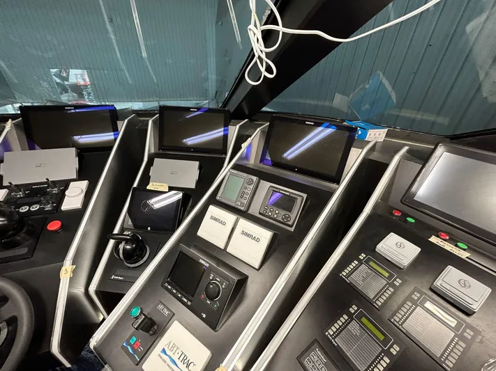 1992/2016 Heesen Motor Yacht Yacht Photos Pics Control panel of a 1992 Heesen 141 Motor Yacht with advanced navigation systems.