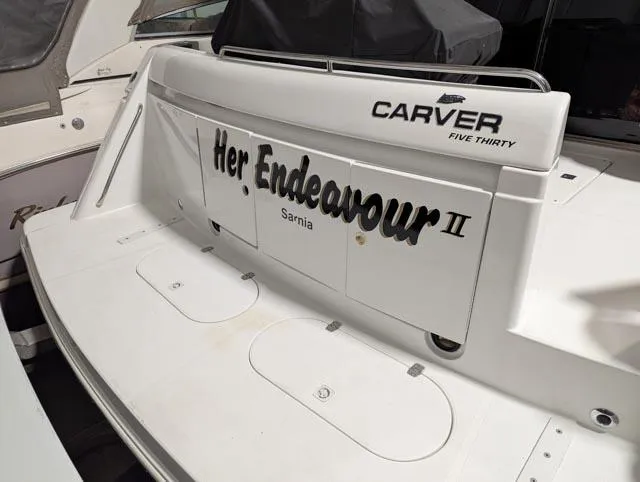 Her Endeavour II Yacht Photos Pics 1999 Carver 530 Voyager Pilothouse boat named "Her Endeavour II" docked in Sarnia.