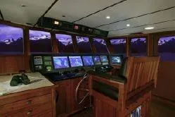 Meander Yacht Photos Pics 2003 Northern Marine Pilothouse Trawler interior with navigation equipment.