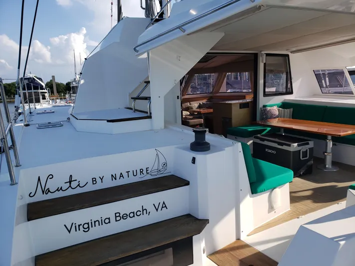 Nauti By Nature Yacht Photos Pics 2017 Nautitech 46 Fly catamaran, "Nauti by Nature," docked in Virginia Beach, VA.