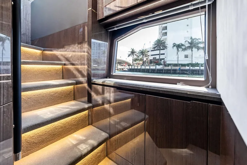 Food Fighter Yacht Photos Pics 2023 Galeon 640 Flybridge- FOOD FIGHTER- Companionway to Forward VIP