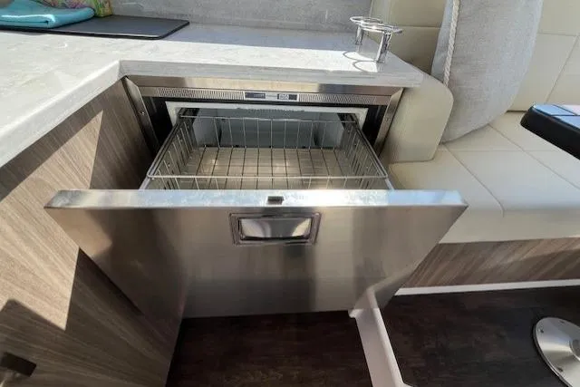  Yacht Photos Pics Open stainless steel dishwasher in 2022 Regal 38 XO yacht interior.