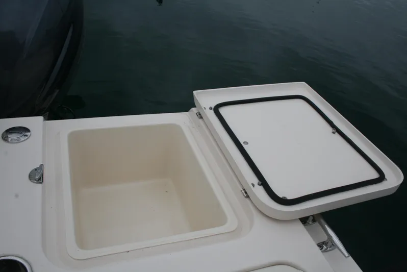  Yacht Photos Pics Open storage compartment on 2020 Grady-White Gulfstream 232 boat.