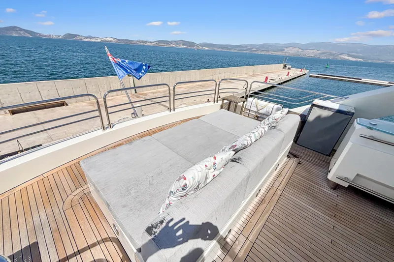  Yacht Photos Pics Luxurious Sunseeker 30 Metre Yacht 2010 with spacious deck and scenic ocean view.