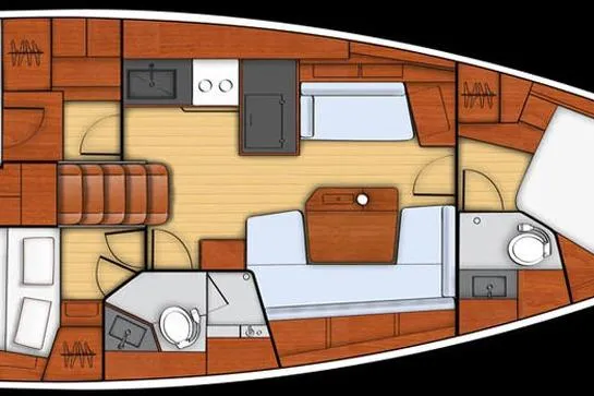 Mar III Yacht Photos Pics 2020 Beneteau Oceanis 41.1 Layout