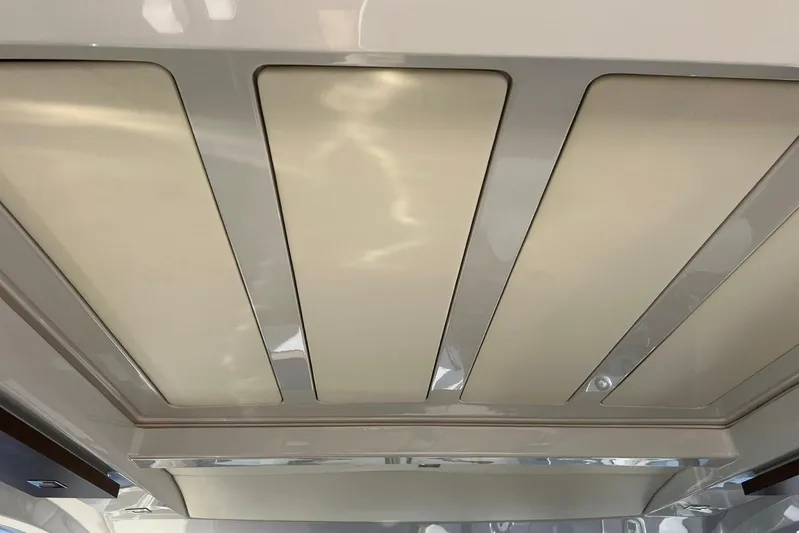  Yacht Photos Pics Interior ceiling of a 2008 Azimut 43S yacht, featuring sleek, modern design.