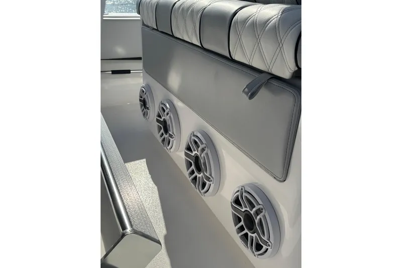  Yacht Photos Pics 2025 Contender 39 ST boat interior with premium seating and integrated speakers.