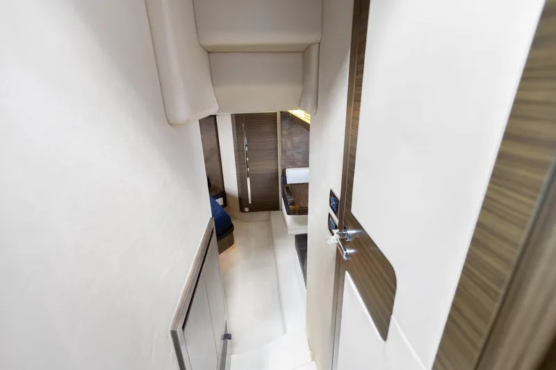 Knot On Call Yacht Photos Pics Interior view of 2015 Azimut 55S yacht, featuring modern design and sleek finishes.