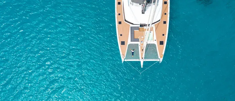 Semper Fidelis Yacht Photos Pics Fountaine Pajot Alegria 67 trampoline