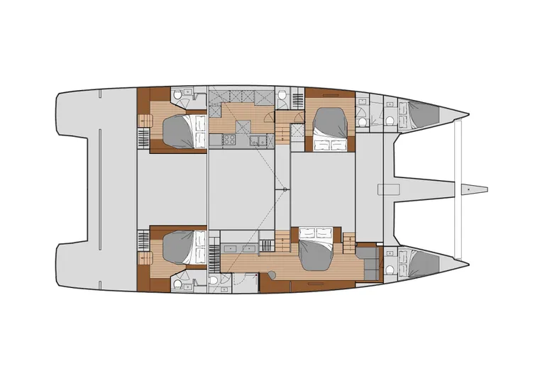 Semper Fidelis Yacht Photos Pics Fountaine Pajot Alegria 67 cabin layout
