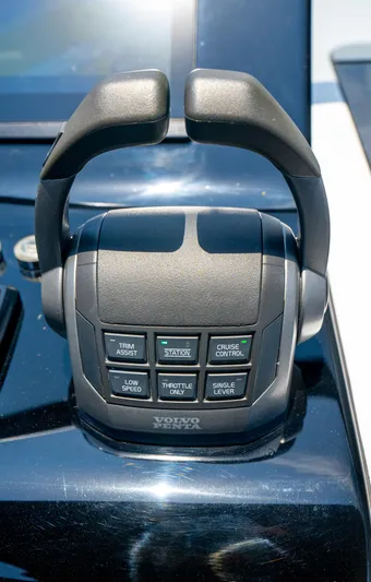  Yacht Photos Pics Control panel of a 2023 VanDutch 32 yacht, featuring various operational buttons.