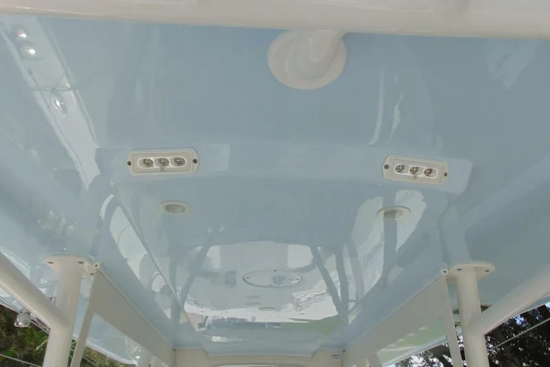 Incognito Yacht Photos Pics 2020 Invincible 36 Open boat ceiling with integrated LED lights.