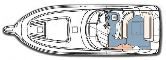  Yacht Photos Pics Top view layout of a 2001 Sea Ray 460 Sundancer yacht.