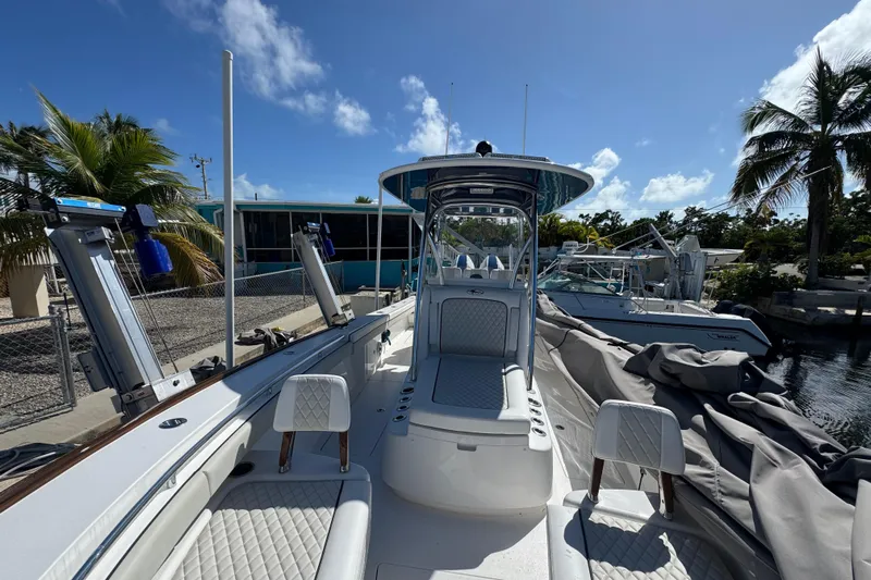  Yacht Photos Pics 2024 Valhalla Boatworks V-29 Hybrid, docked, featuring sleek design and luxurious seating.