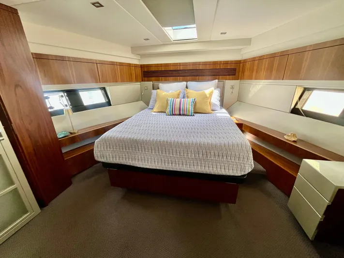  Yacht Photos Pics Luxurious cabin interior of 2013 Fairline Targa 50 GT yacht with modern design.